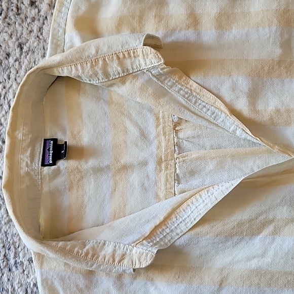 Patagonia Women's Organic Cotton/Hemp Button Down Short Sleeve Shirt Size Large - Picture 3 of 7